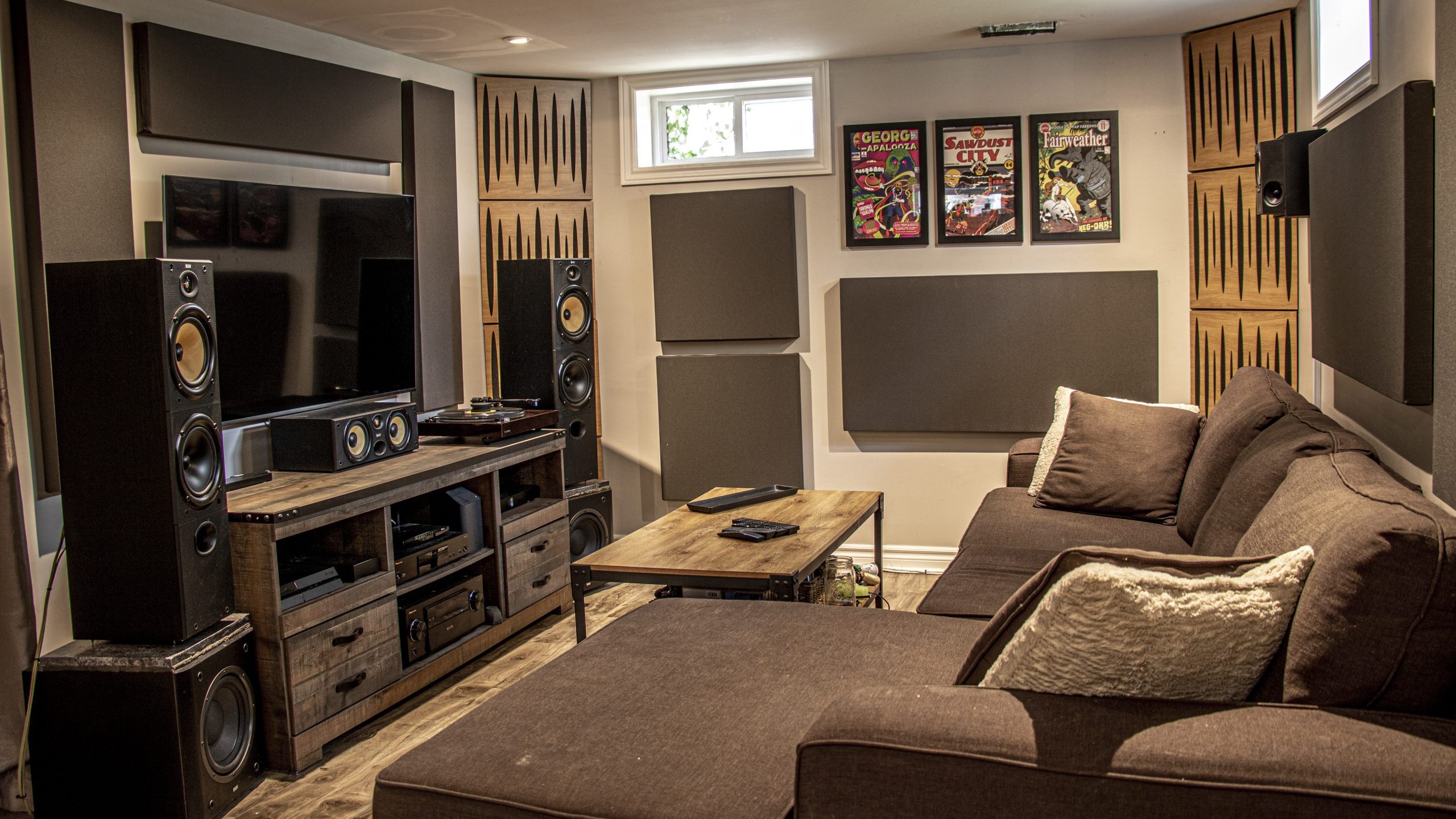 007 An acoustically treated home theater.