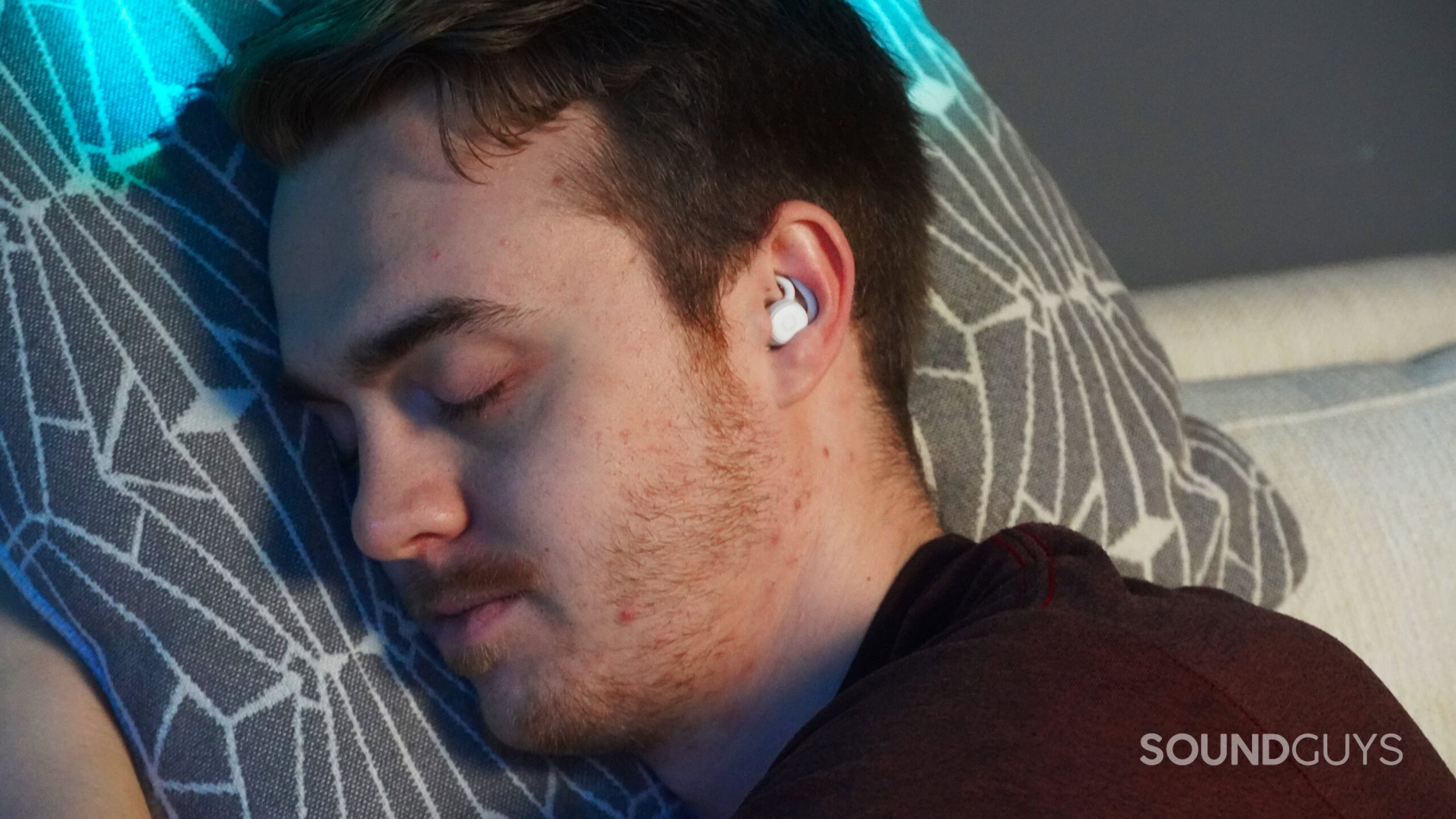 adam sleeping with ozlo sleepbuds adam sleeping with ozlo sleepbuds