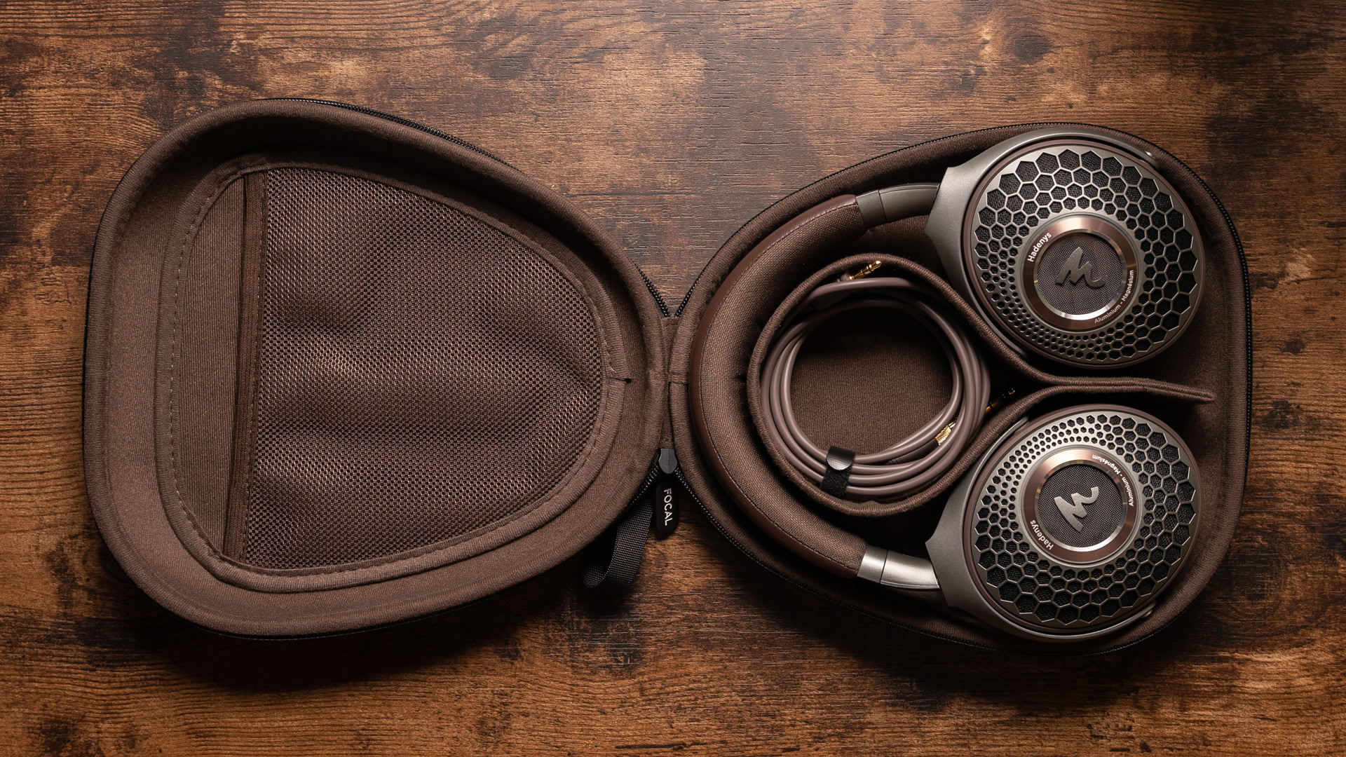 focal-hadenys-case The Focal Hadenys sits in its travel case with removable cable.