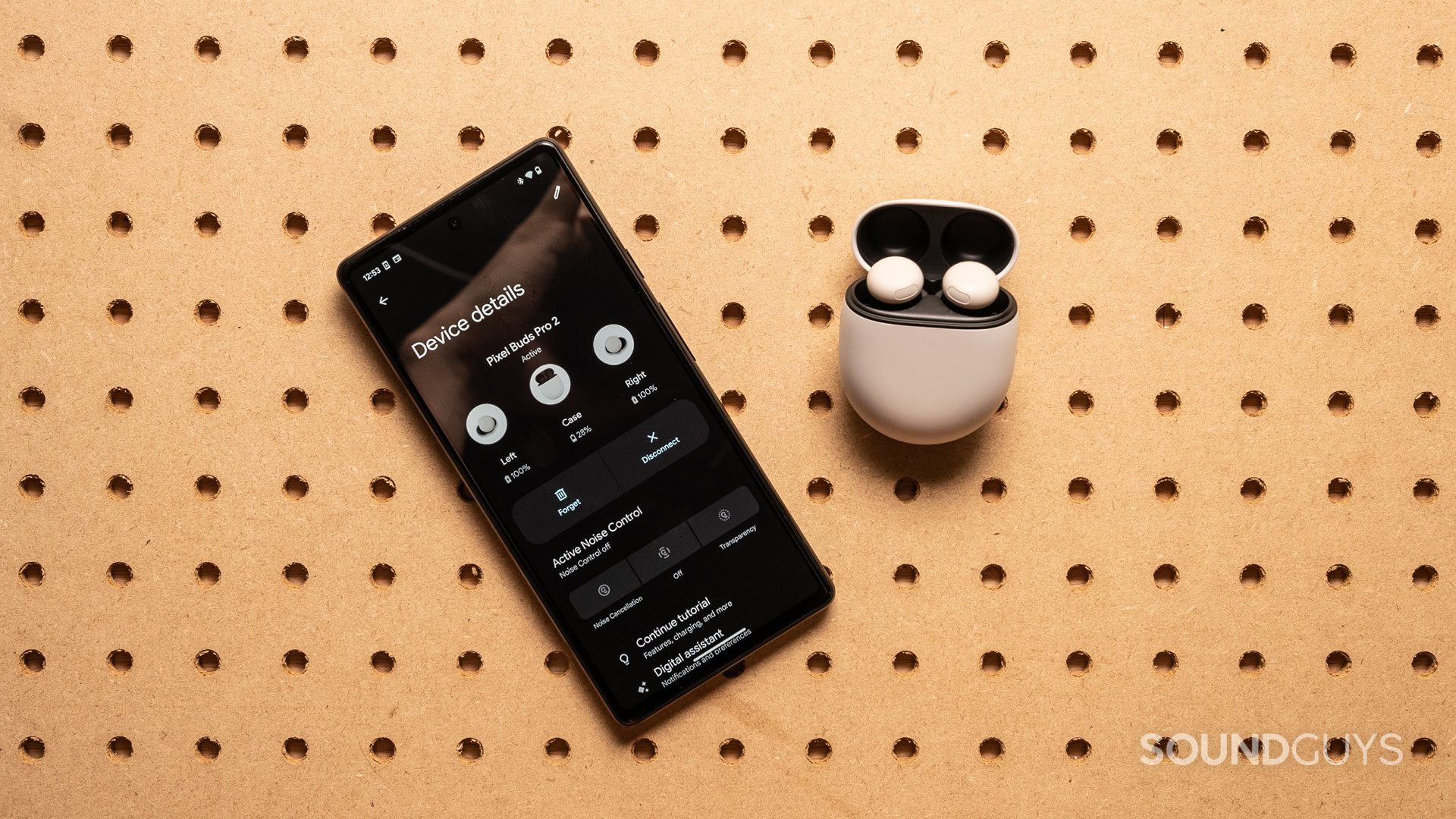 google-pixel-buds-pro-2-pixel-phone A photo of the Google Pixel Buds Pro 2 next to a Googel Pixel phone.