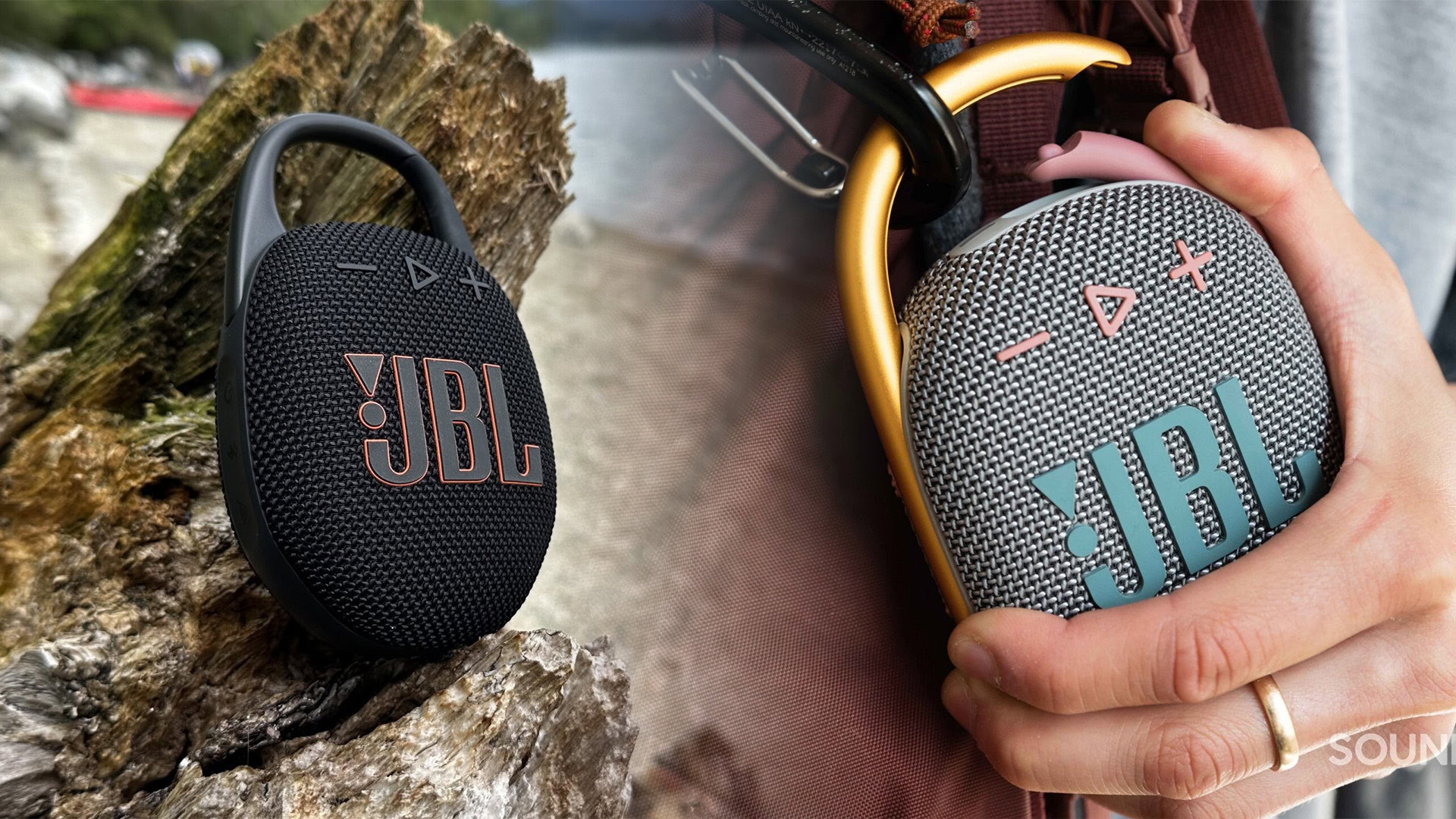 JBL Clip 5 vs JBL Clip 4 JBL Clip 5 next to JBL Clip 4